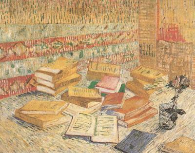 Vincent Van Gogh Still life with French Novels and a Rose (nn04) oil painting image